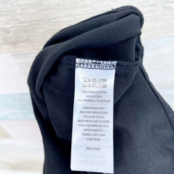 Rachel Roy Sleeveless Thong Bodysuit Black Round Neck Stretch Casual Womens XL - Picture 7 of 7